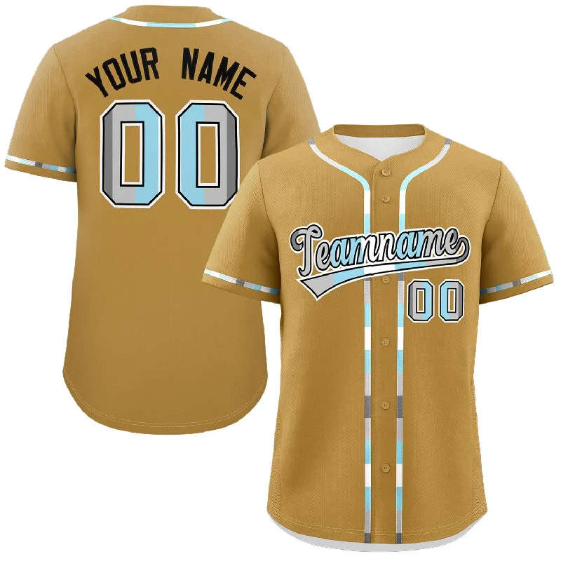 Baseball Jersey for Personalized Game Jerseys-Custom Old Gold Demiboy For Pride Month Classic Style Authentic Baseball Jersey