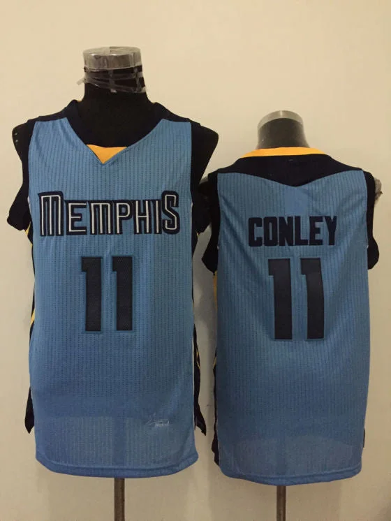 Basketball Jersey for Retro Fan Apparel-Grizzlie 11 Mike Conley Light Blue New Revolution 30 Basketball Jersey