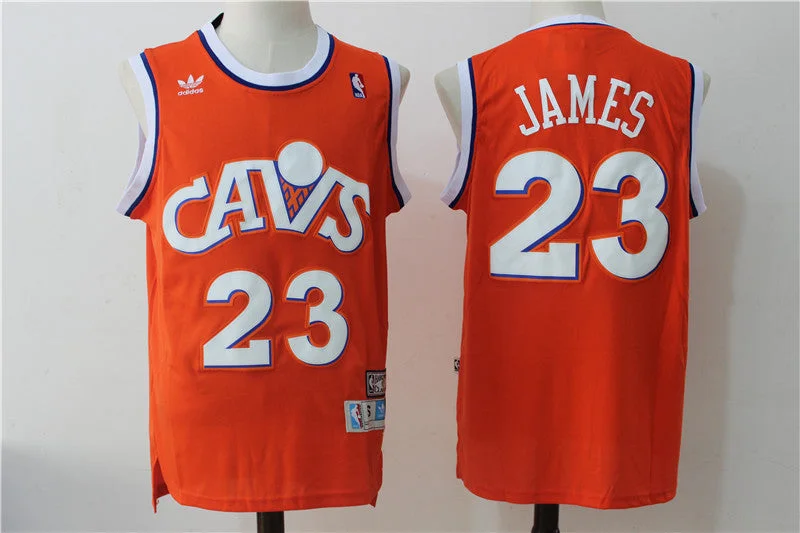 Basketball Jersey for Softball and Basketball Hybrid-Cavaliers 23 Lebron James Orange Hardwood Classics Swingman Basketball Jersey