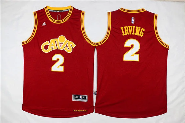 Basketball Jersey for Custom Logos-Cavaliers 2 Kyrie Irving Red Throwback Swingman Basketball Jersey