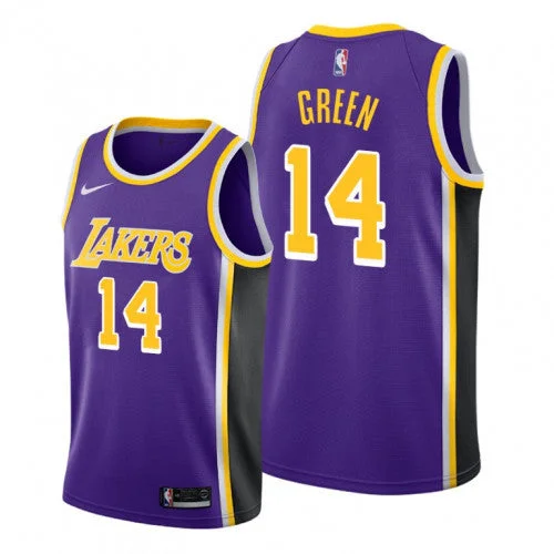 Basketball Jersey for Performance Fit-Men's Los Angeles Lakers #14 Danny Green Purple Stitched Basketball Jersey